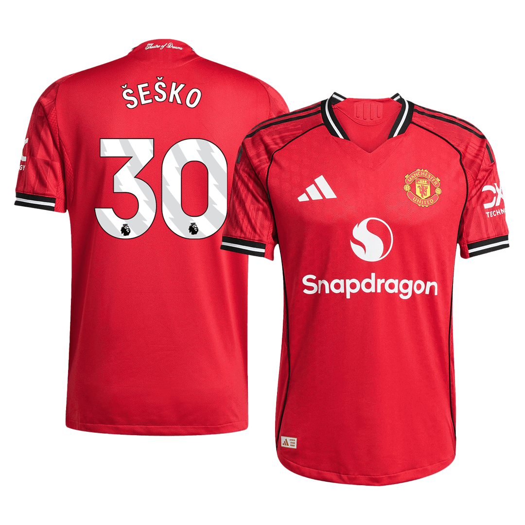Domácí Fotbalový Dres Manchester United 25/26 Authentic ŠEŠKO #30