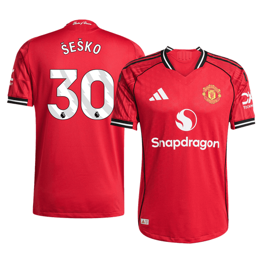 Domácí Fotbalový Dres Manchester United 25/26 Authentic ŠEŠKO #30