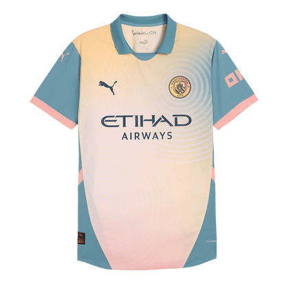 Čtvrtý Fotbalový Dres Manchester City 24/25 Authentic HAALAND #9 - Definitely City