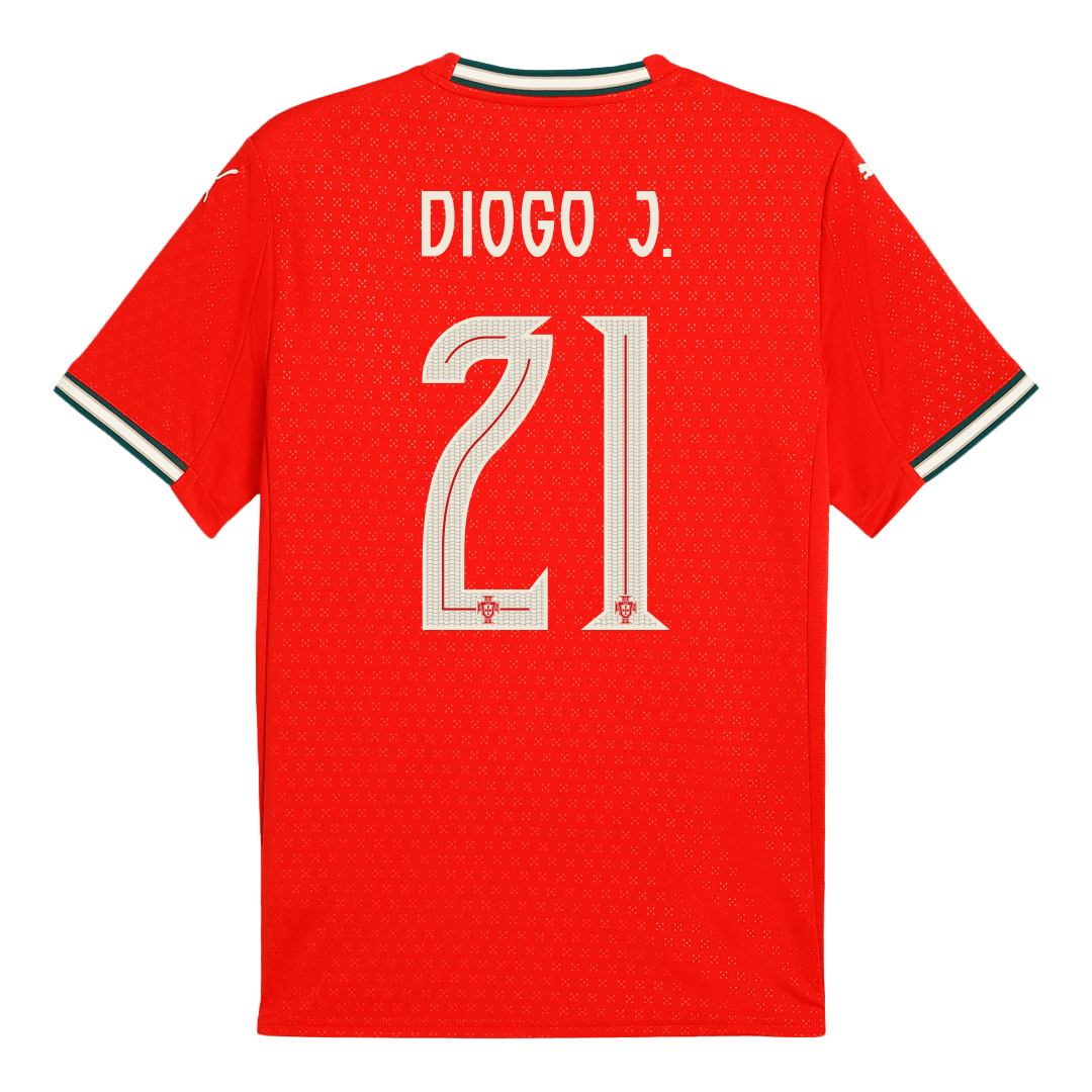 DIOGO J. #21 Portugal Home Soccer Jersey 2025 Red