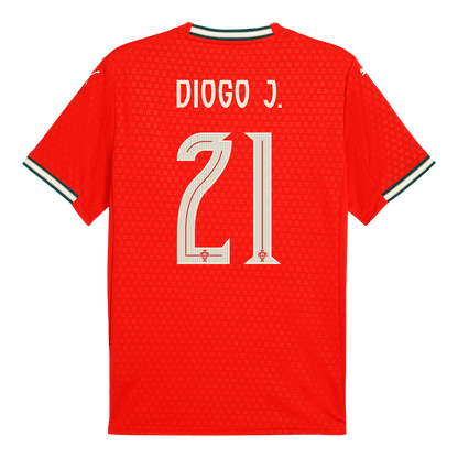DIOGO J. #21 Portugal Home Soccer Jersey 2025 Red