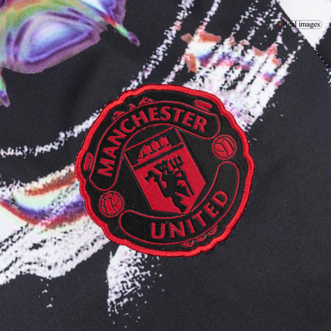 Manchester United předzápasový fotbalový dres 2025/26 - černá