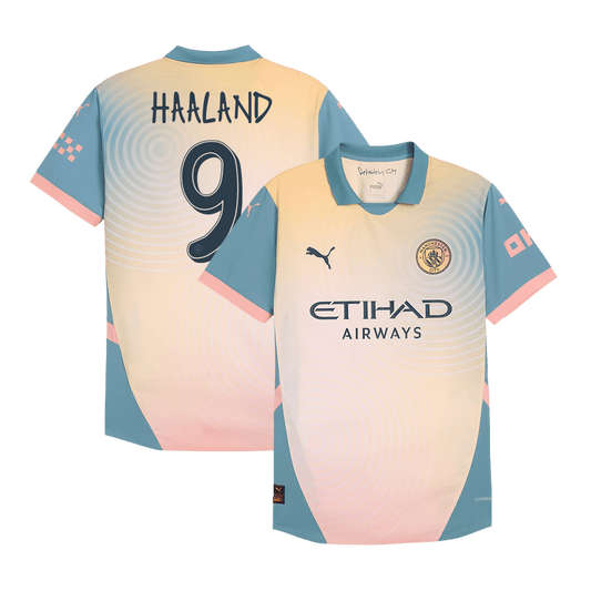 Čtvrtý Fotbalový Dres Manchester City 24/25 Authentic HAALAND #9 - Definitely City
