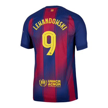 Domácí Fotbalový Dres Barcelona 25/26 Authentic LEWANDOWSKI #9 UCL