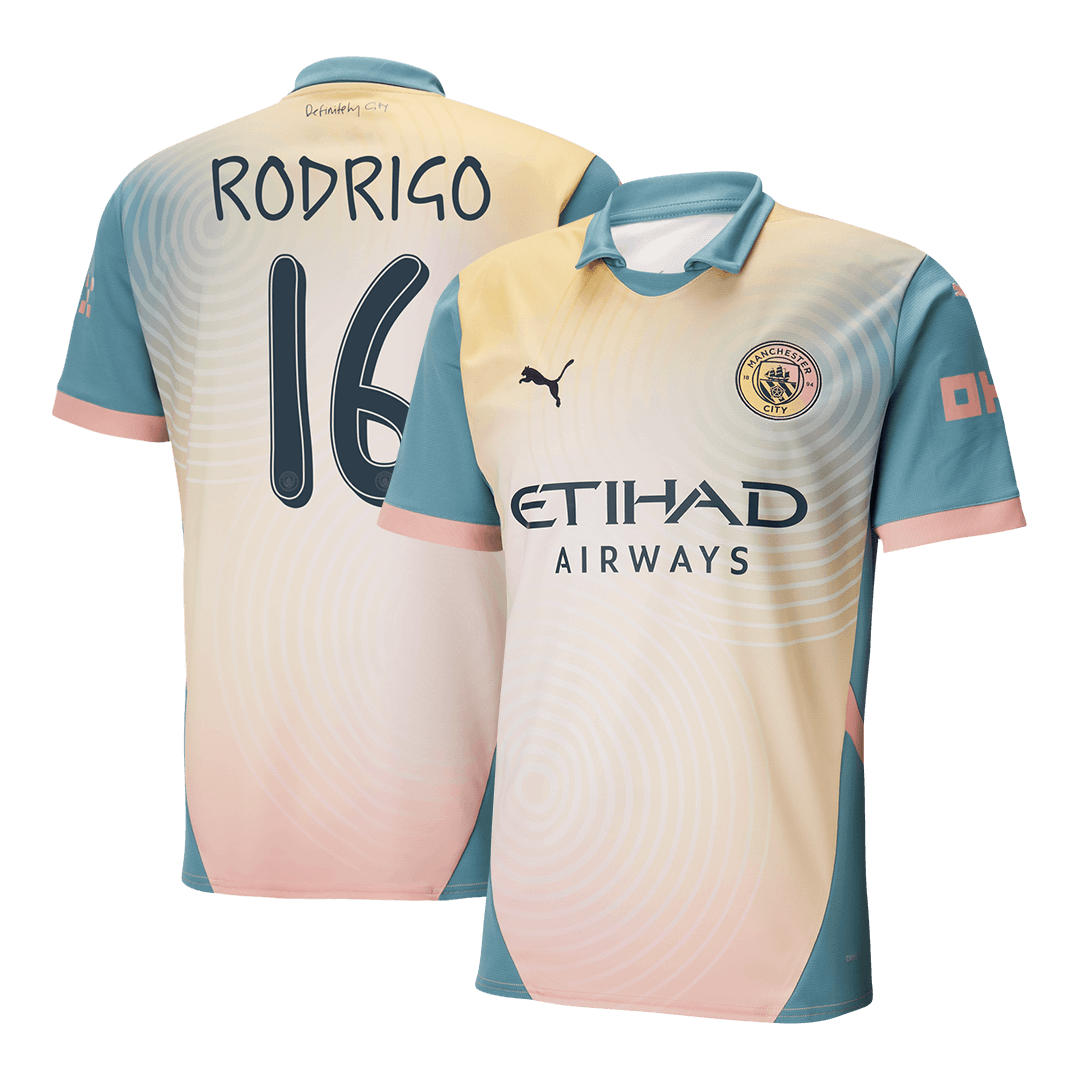 Fotbalový Dres Manchester City 24/25 RODRIGO #16 - Definitely City