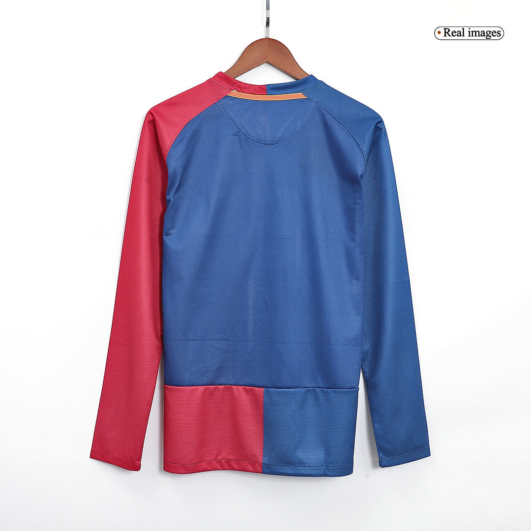 Domácí Retro Dres Barcelona 2008/09 Long Sleeve - UCL Final