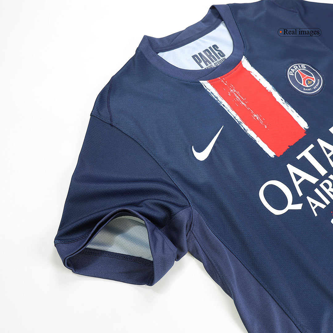 BARCOLA #29 PSG Home Soccer Jersey 2024/25 Navy - UCL