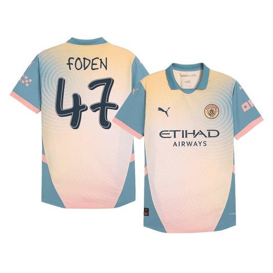 Čtvrtý Fotbalový Dres Manchester City 24/25 Authentic FODEN #47 - Definitely City