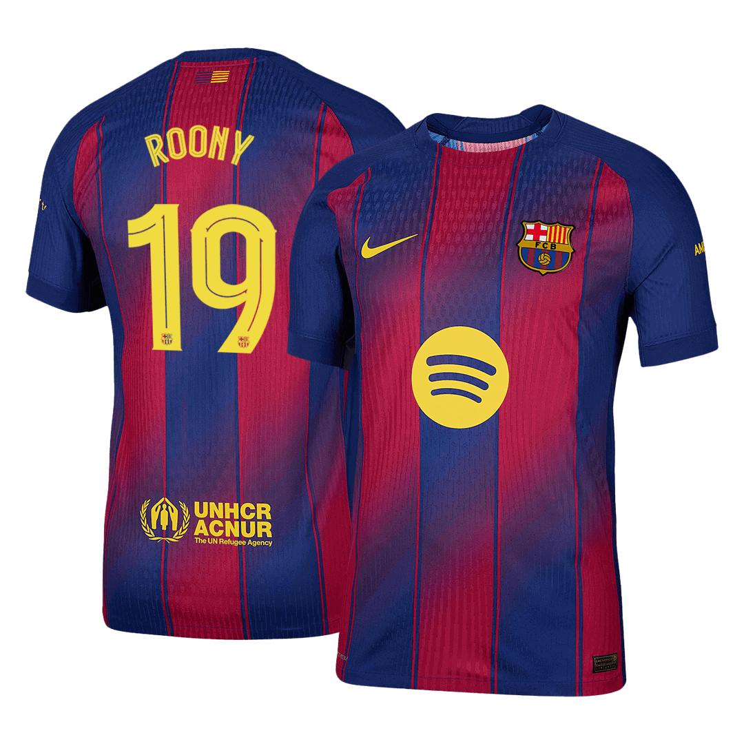 Domácí Fotbalový Dres Barcelona 25/26 Authentic ROONY #19 UCL