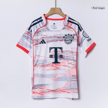 Kid's Bayern Munich Away Soccer Jersey Kit(Jersey+Shorts+Socks) 2025/26 White