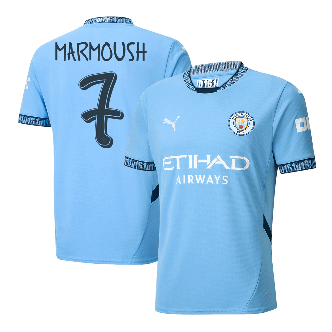 Domácí Fotbalový Dres Manchester City 24/25 MARMOUSH #7 UCL