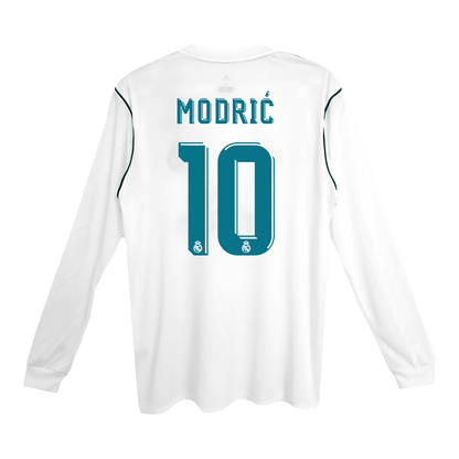 Domácí Retro Dres Real Madrid 2017/18 Retro Long Sleeve MODRIĆ #10
