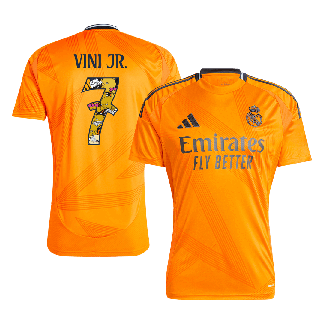 Venkovní Fotbalový Dres Real Madrid 24/25 VINI JR. #7 - Bear Champ Font