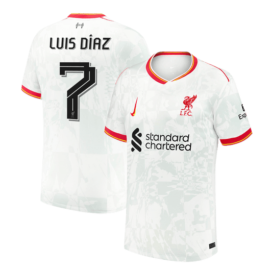 Třetí Fotbalový Dres Liverpool LUIS DÍAZ #7 UCL