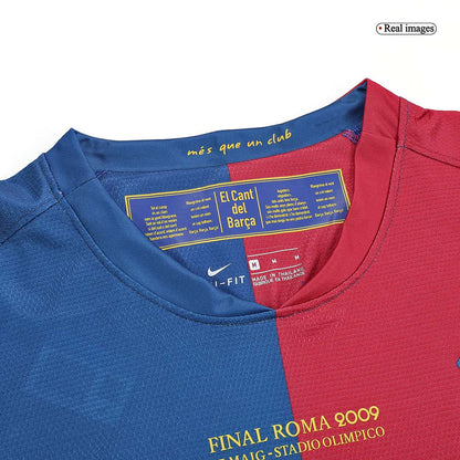 Domácí Retro Dres Barcelona 2008/09 Long Sleeve XAVI #6 - UCL Final