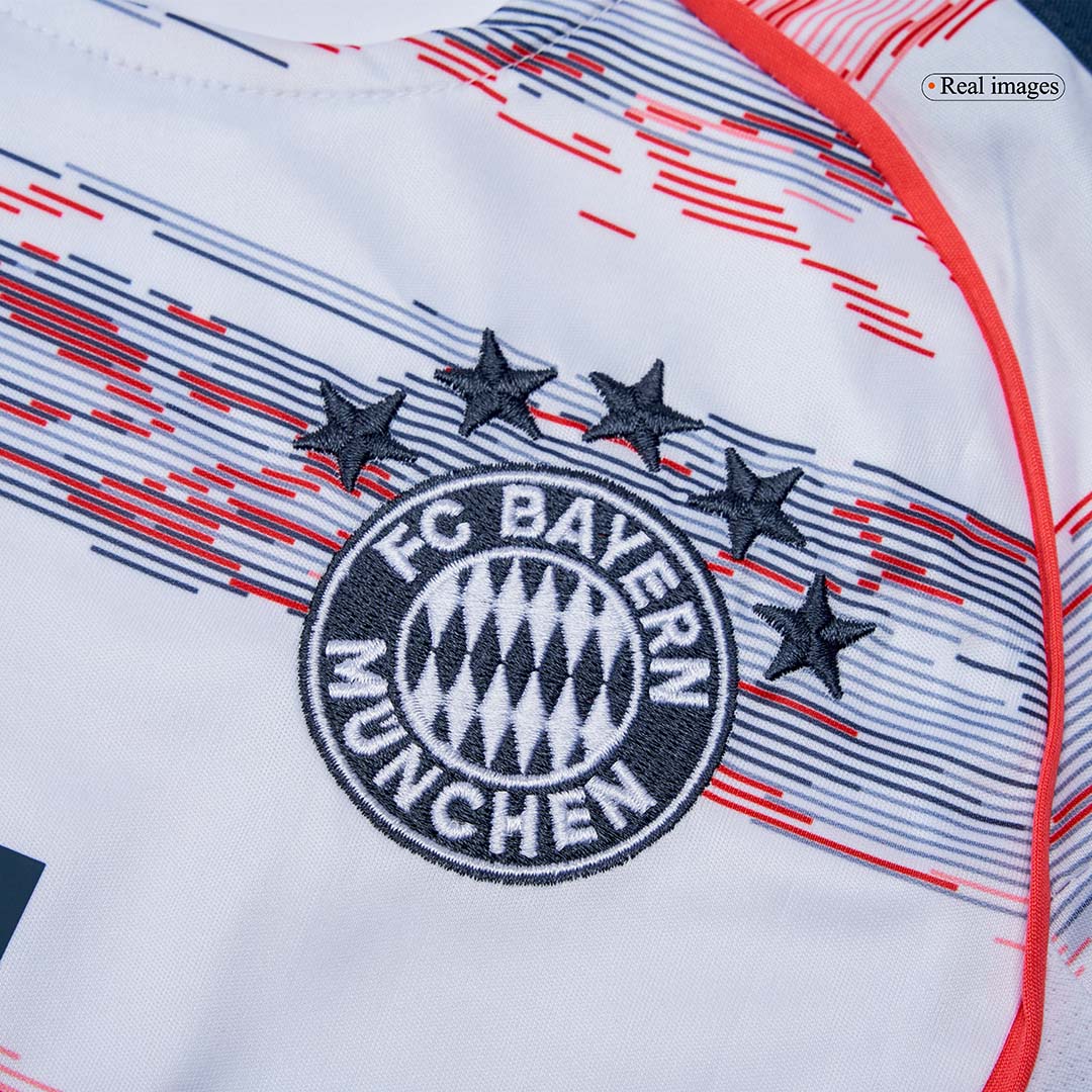 Kid's Bayern Munich Away Soccer Jersey Kit(Jersey+Shorts+Socks) 2025/26 White