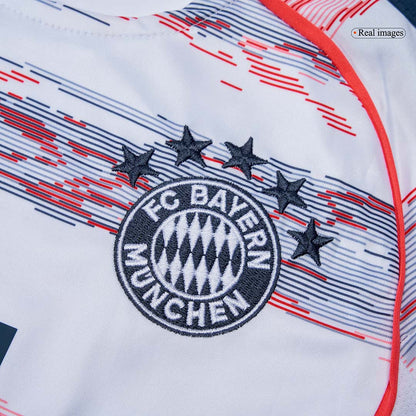 Kid's Bayern Munich Away Soccer Jersey Kit(Jersey+Shorts+Socks) 2025/26 White