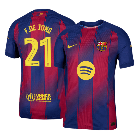 Domácí Fotbalový Dres Barcelona 25/26 Authentic F.DE JONG #21 UCL