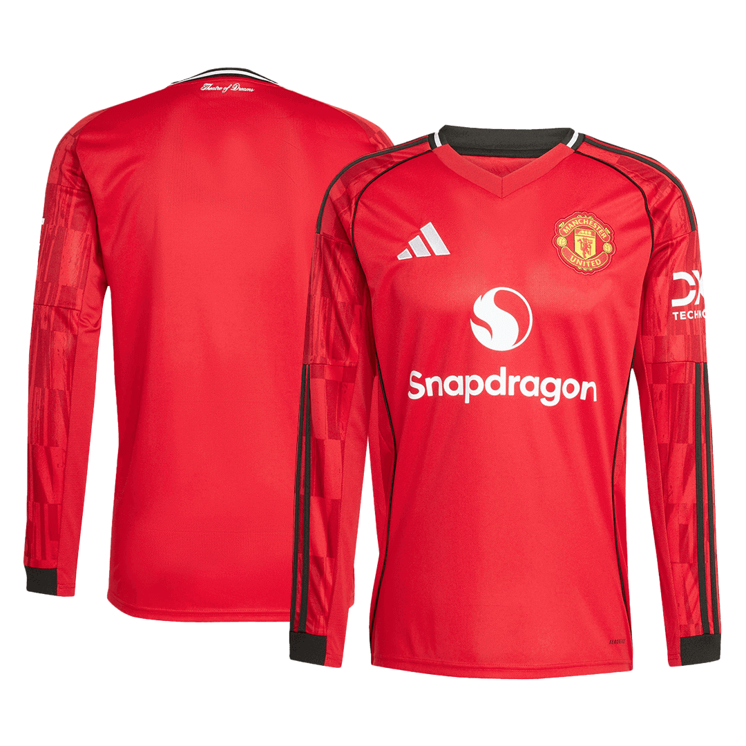 Domácí Fotbalový Dres Manchester United 25/26 Long Sleeve