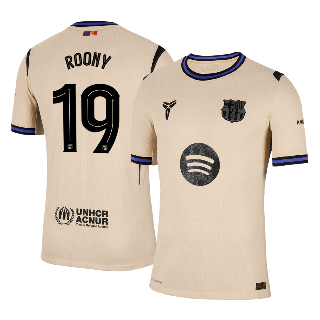 Venkovní Fotbalový Dres Barcelona 25/26 Authentic ROONY #19 UCL