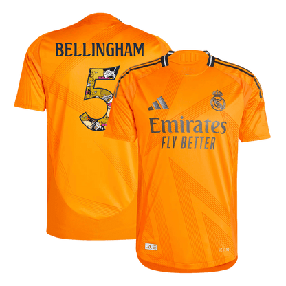 Venkovní Fotbalový Dres Real Madrid 24/25 Authentic BELLINGHAM #5 - Bear Champ Font