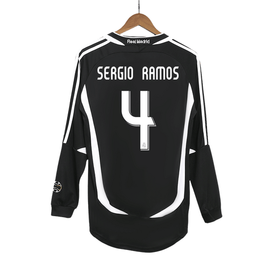 Venkovní Retro Dres Real Madrid 2006/07 Retro Long Sleeve SERGIO RAMOS #4