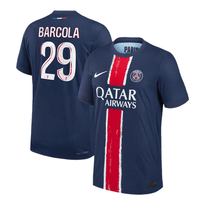 BARCOLA #29 Authentic PSG Home Soccer Jersey 2024/25 Navy