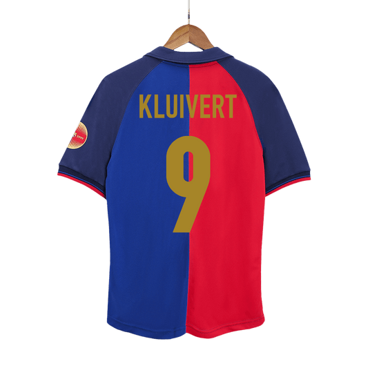 Domácí Retro Dres Barcelona 1999/00 KLUIVERT #9 - 100th Anniversary
