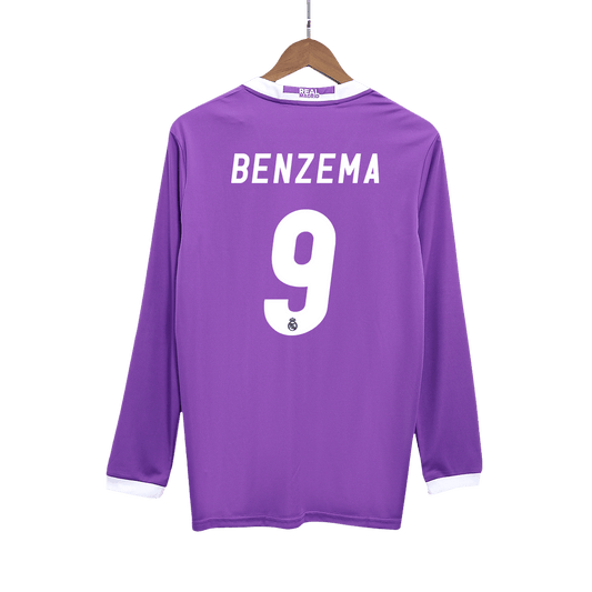 Venkovní Retro Dres Real Madrid 2016/17 Retro Long Sleeve BENZEMA #9