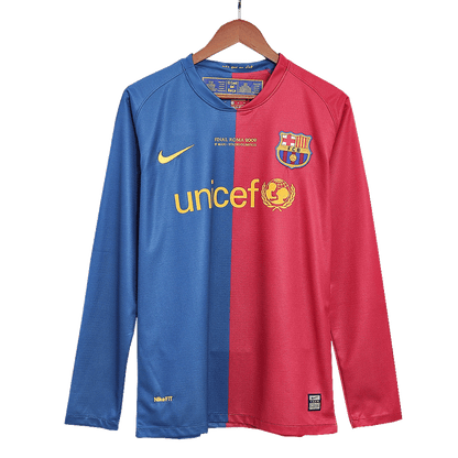 Domácí Retro Dres Barcelona 2008/09 Long Sleeve A.INIESTA #8 - UCL Final