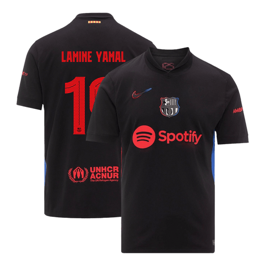 Venkovní Fotbalový Dres Barcelona 24/25 LAMINE YAMAL #19 UCL