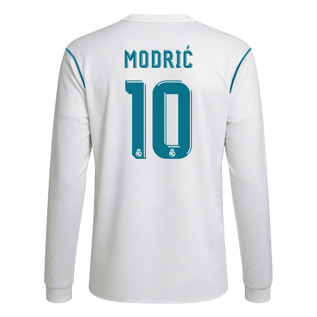 Domácí Retro Dres Real Madrid 2017/18 Retro Long Sleeve MODRIĆ #10