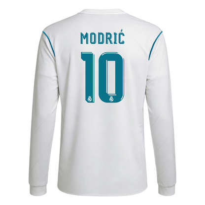 Domácí Retro Dres Real Madrid 2017/18 Retro Long Sleeve MODRIĆ #10