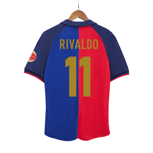 Domácí Retro Dres Barcelona 1999/00 RIVALDO #11 - 100th Anniversary