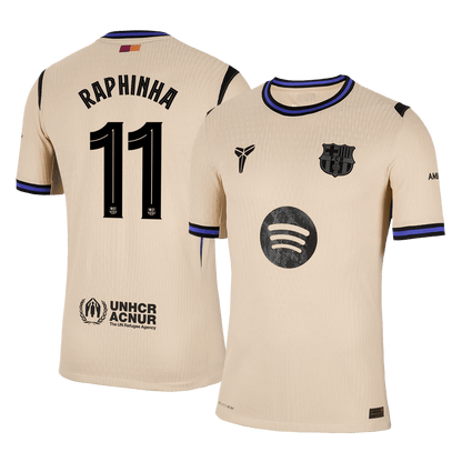 Venkovní Fotbalový Dres Barcelona 25/26 Authentic RAPHINHA #11 UCL