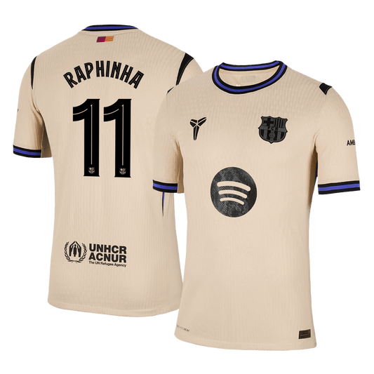 Venkovní Fotbalový Dres Barcelona 25/26 Authentic RAPHINHA #11 UCL