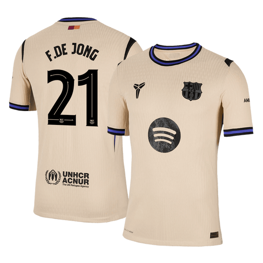 Venkovní Fotbalový Dres Barcelona 25/26 Authentic F.DE JONG #21 UCL