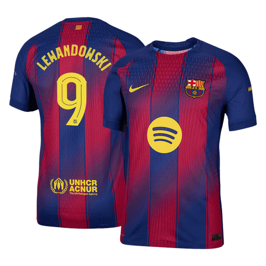 Domácí Fotbalový Dres Barcelona 25/26 Authentic LEWANDOWSKI #9 UCL