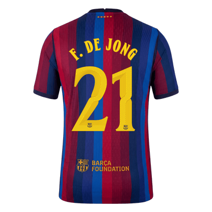 Barcelona domácí dres 2026/27 hráčská verze F. DE JONG #21 UCL