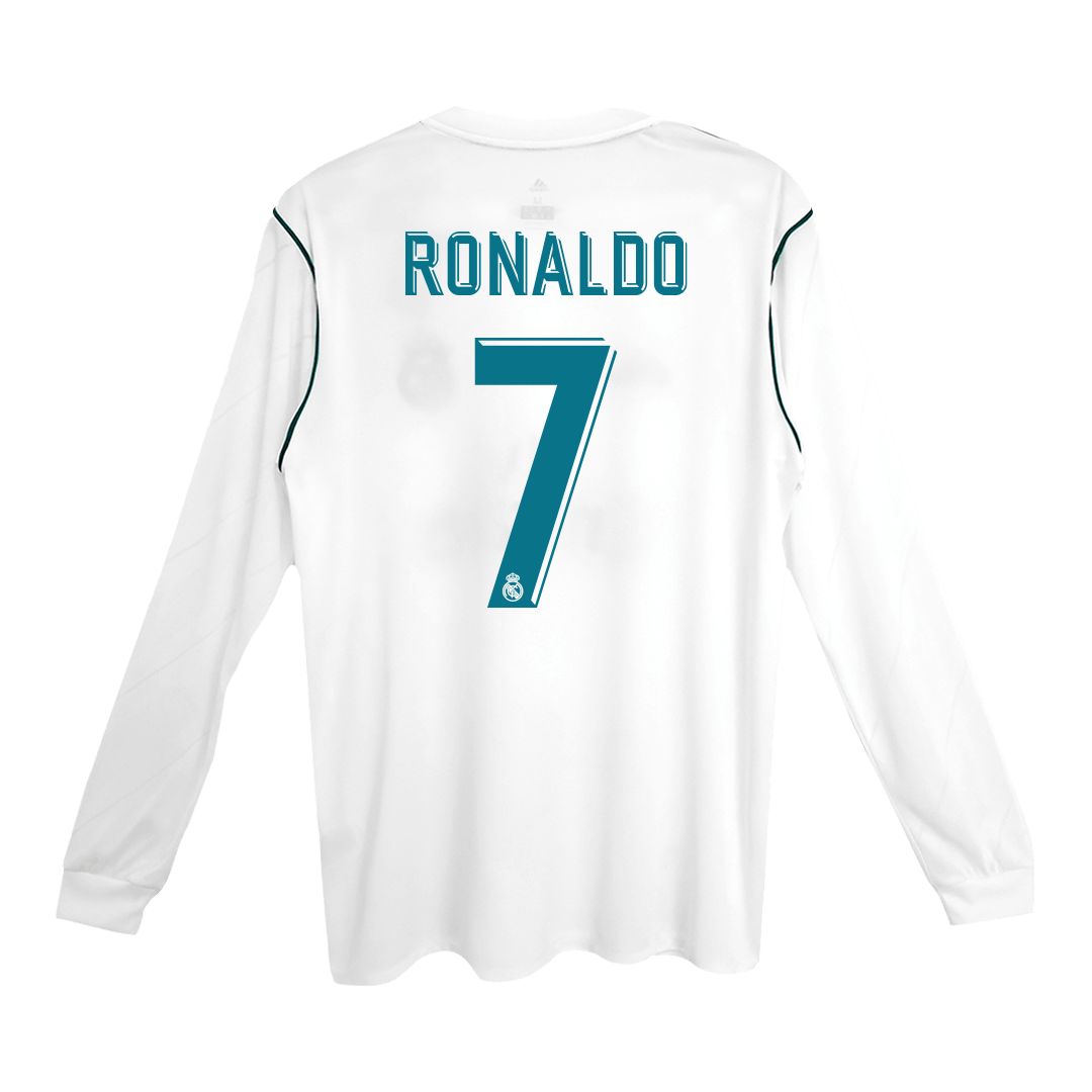 Domácí Retro Dres Real Madrid 2017/18 Retro Long Sleeve RONALDO #7