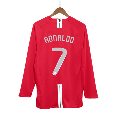 Domácí Retro Dres Manchester United 2007/08 Long Sleeve RONALDO #7 - UCL Final