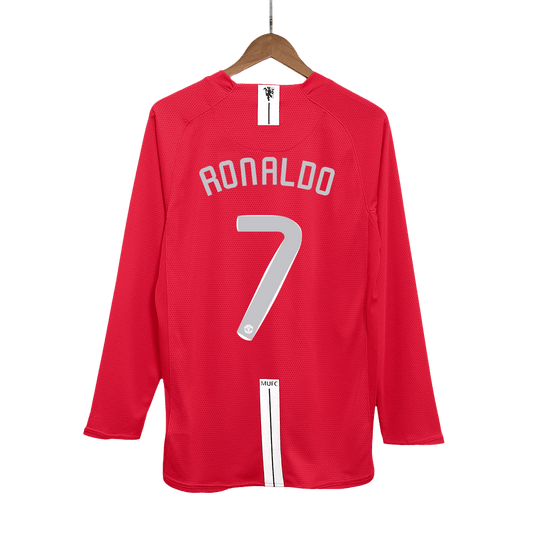 Domácí Retro Dres Manchester United 2007/08 Long Sleeve RONALDO #7 - UCL Final
