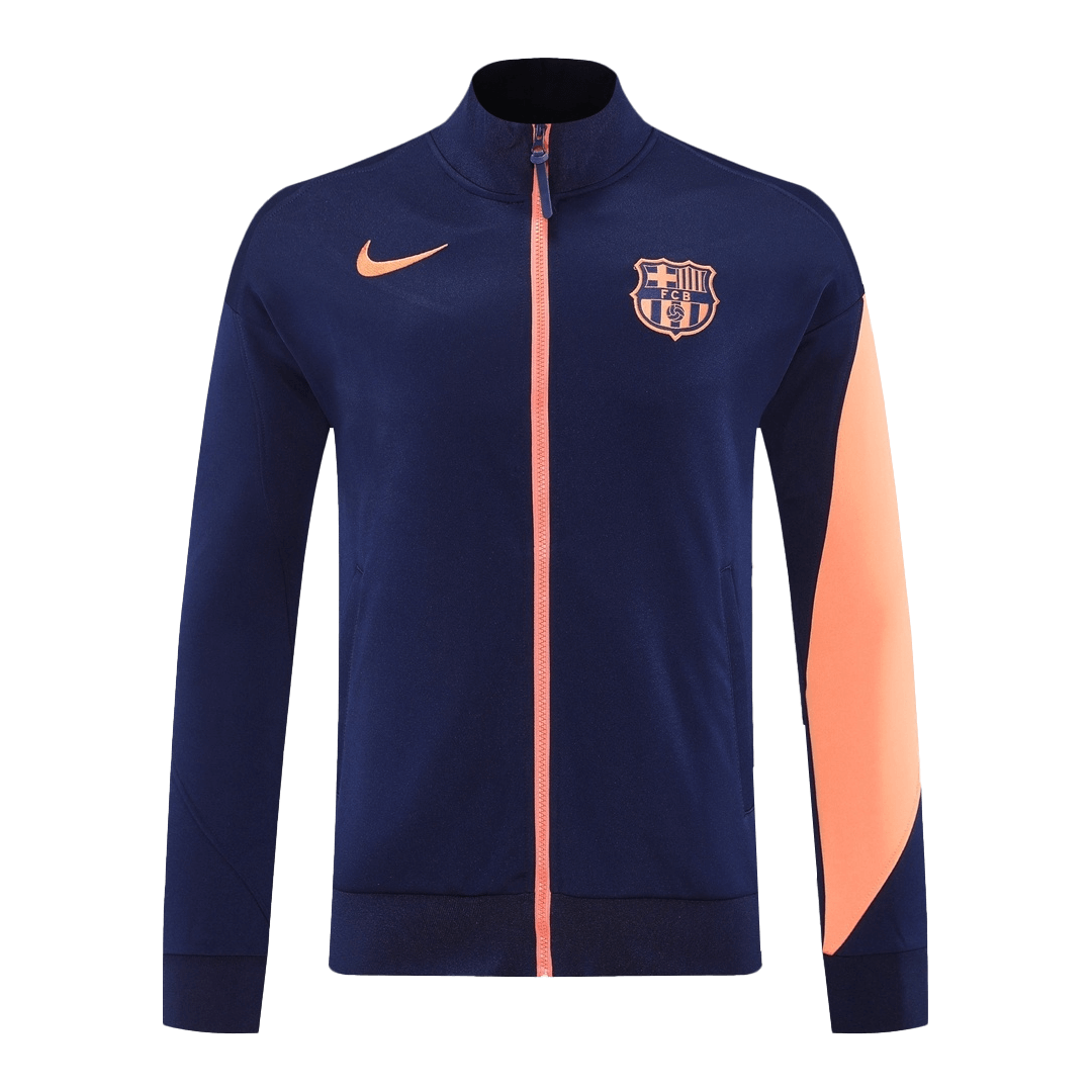 Barcelona tréninková bunda 2025/26 námořnická modrá & oranžová