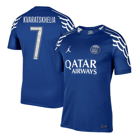 Čtvrtý Fotbalový Dres PSG 24/25 KVARATSKHELIA #7 UCL