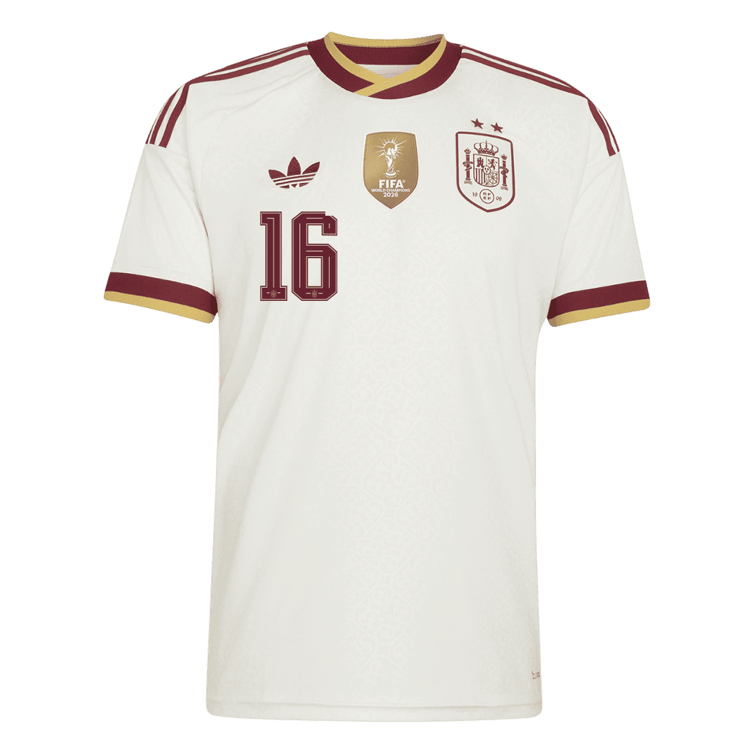 Španělsko venkovní fotbalový dres MS 2026 RODRIGO #16