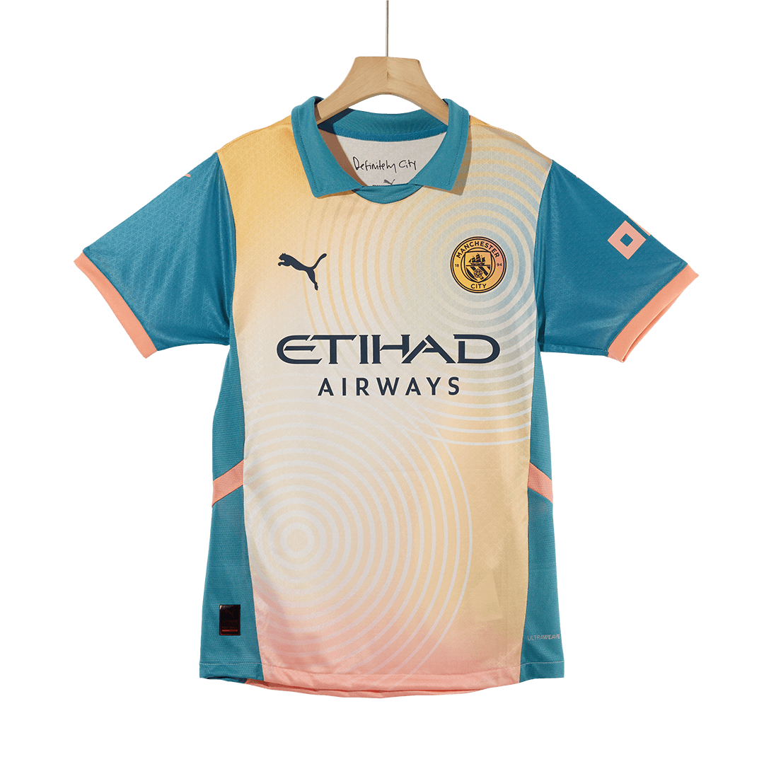 Čtvrtý Fotbalový Dres Manchester City 24/25 Authentic HAALAND #9 - Definitely City