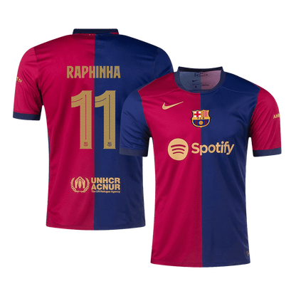 Domácí Fotbalový Dres Barcelona 24/25 RAPHINHA #11 UCL