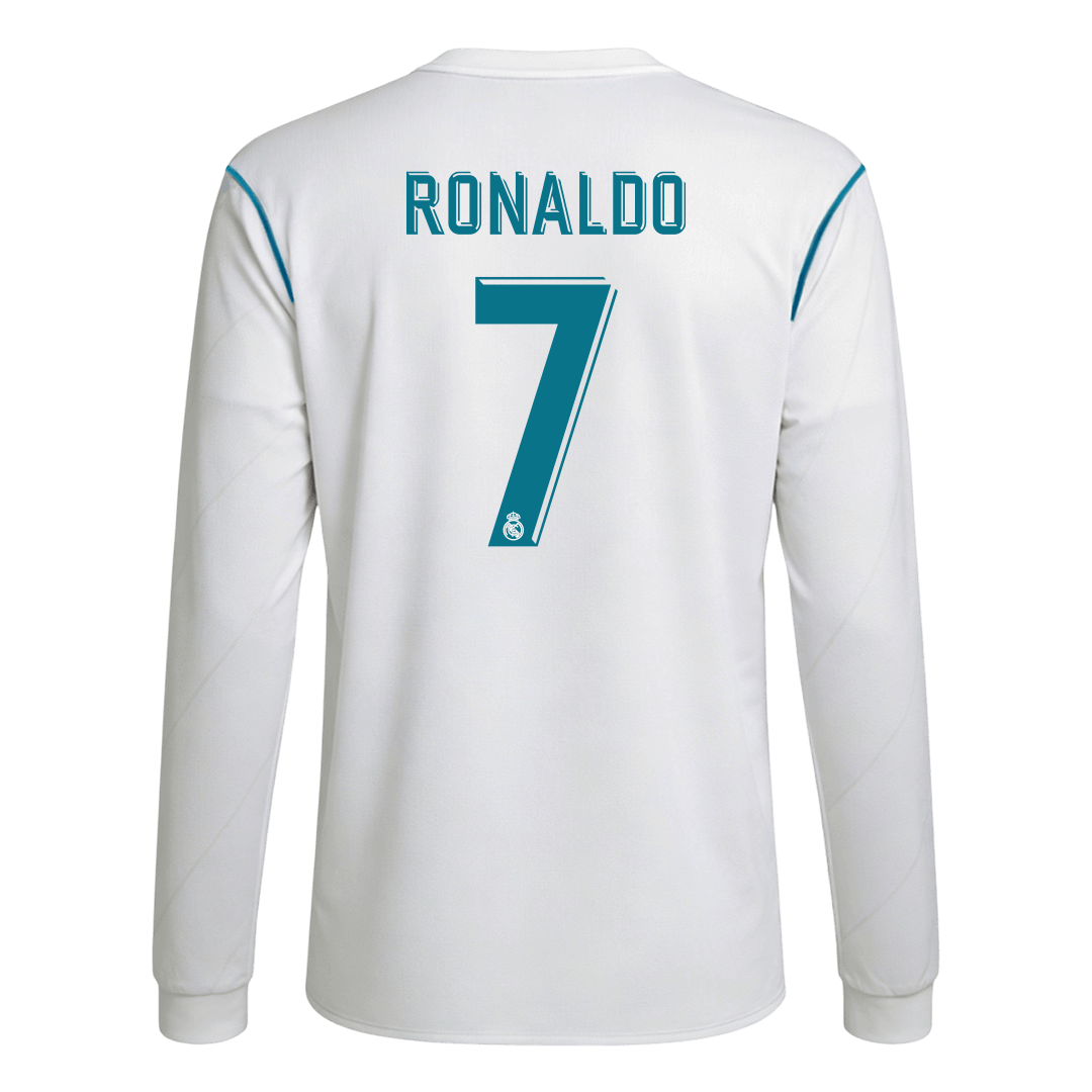 Domácí Retro Dres Real Madrid 2017/18 Retro Long Sleeve RONALDO #7