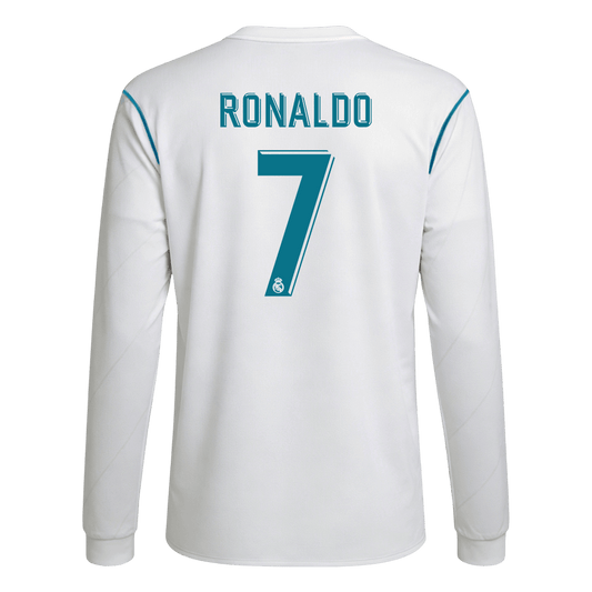 Domácí Retro Dres Real Madrid 2017/18 Retro Long Sleeve RONALDO #7