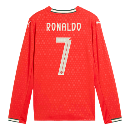 Domácí Fotbalový Dres Portugal Long Sleeve RONALDO #7